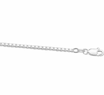 Collier Venetiaans 1.7 mm 42 cm, zilver