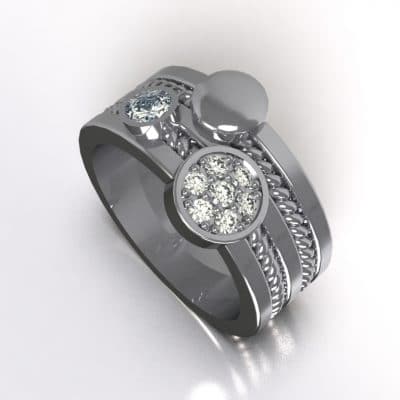 Asring A Star is Shining met Swarovski zirkonia’s, zilver