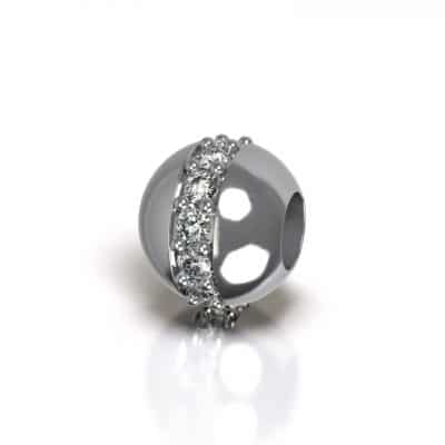 Asbedel Pandora met Swarovski zirkonia’s, zilver