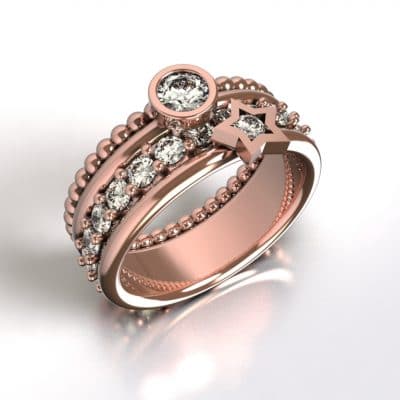 Asring A star is born met Swarovski zirkonia’s, roségoud