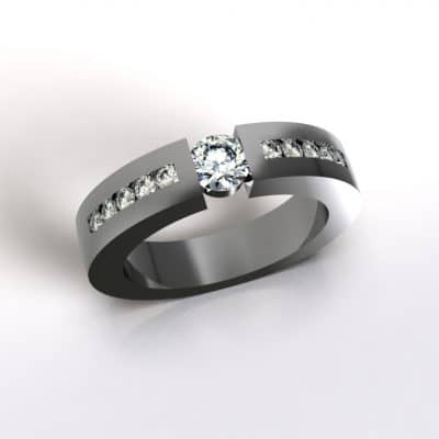 Asring Tears in the rain met Swarovski zirkonia’s, witgoud
