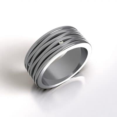 Asring No end met zirkonia, zilver