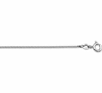 Collier Gourmet 1.0 mm 42 cm, witgoud