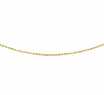Collier Anker plat 0.8 mm 45 cm, geelgoud
