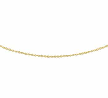 Collier Anker plat 0.8 mm 45 cm, geelgoud