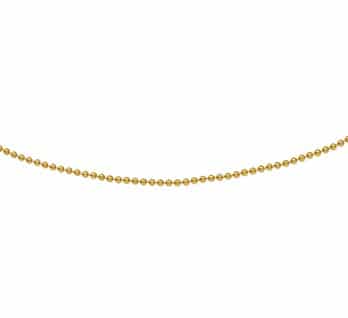 Collier Anker plat 0.8 mm 42 cm, geelgoud