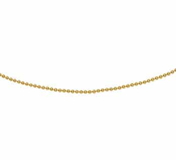 Collier Anker plat 0.8 mm 42 cm, geelgoud