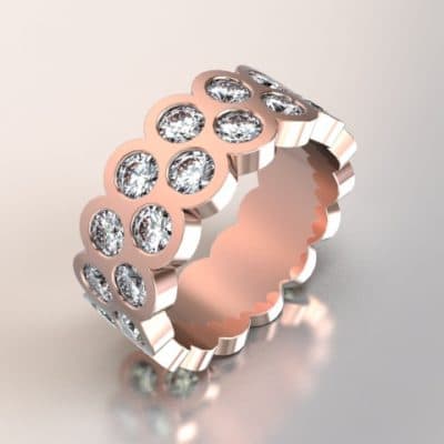 Asring Tear drops met Swarovski zirkonia’s, roségoud