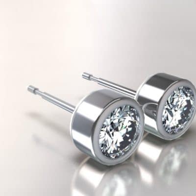 Asoorbellen Swarovski zirkonia, zilver