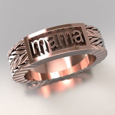 Tekst-/naamring Vossenstaart Mama ANOUK-serie, roségoud