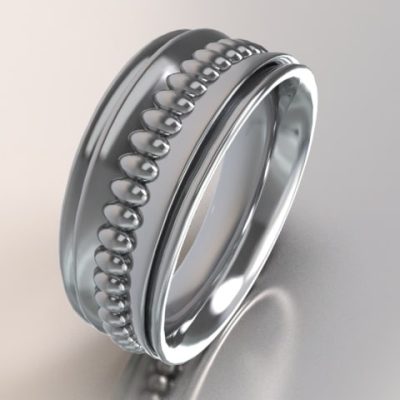 Asring Fantasie ovale bolletjes, zilver