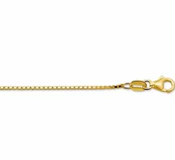 Collier Venetiaans 0.8 mm 45 cm, geelgoud