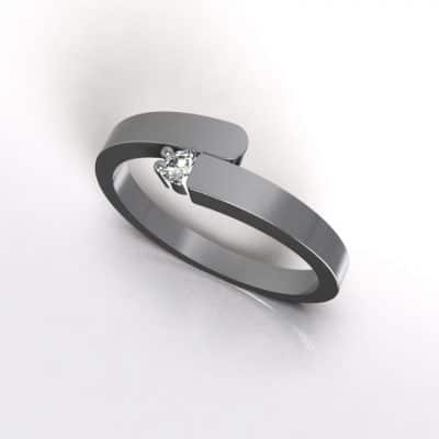 Asring Glad slag met Swarovski zirkonia, zilver