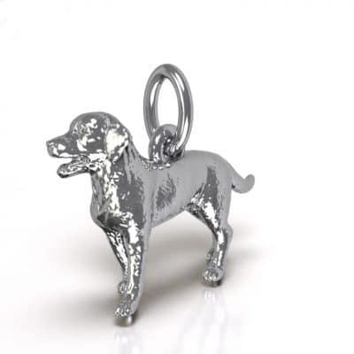 Ashanger Hond 3D, zilver