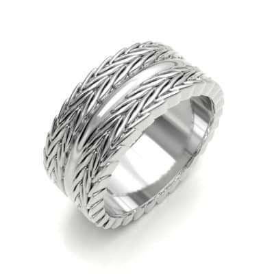 Asring Vossenstaart breed met ronde binnenring Buddha-serie, zilver