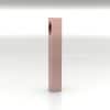 Roségouden ashanger buis vierkant 4 x 28 mm, klassieke ashanger met afgeronde randen