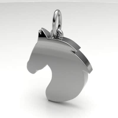 Ashanger Paard met schroef (zelf vulbaar), zilver