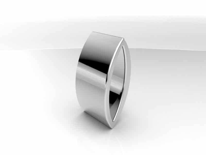 Zilveren ashanger envelop open is een cilinder in perspectief, dat om het collier gedragen wordt. Het lijkt daardoor op een envelop. foto 2
