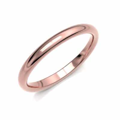 As aanschuifring rond profiel middel, roségoud (2,5 mm)