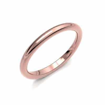 As aanschuifring rond profiel smal, roségoud (2 mm)