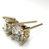 14 karaat, geelgouden asoorbellen Forever Yours met solitair steen en chaton met hart uit complete set sieraden