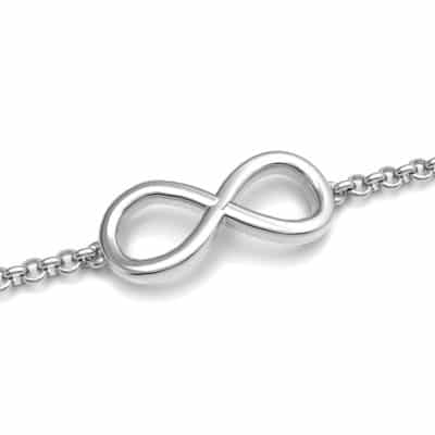 Asarmband Jasseron met infinity teken, zilver