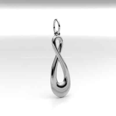 Ashanger Infinity lang, zilver