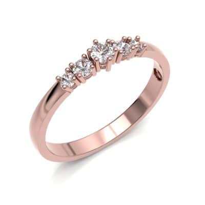 Asring Solitair Alliance klassiek met Swarovski zirkonia’s, roségoud