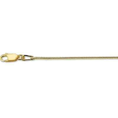 Collier Slang rond 1.4 mm 42 cm, geelgoud