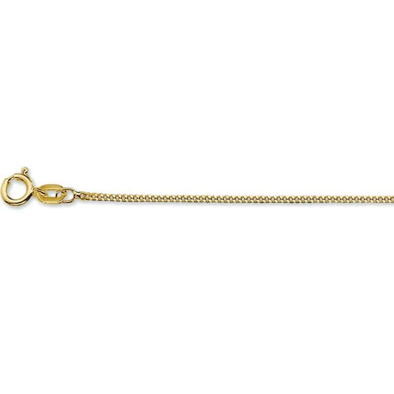 Gourmet collier geelgoud 1.2 mm dik 41, 45 of 50 cm lang