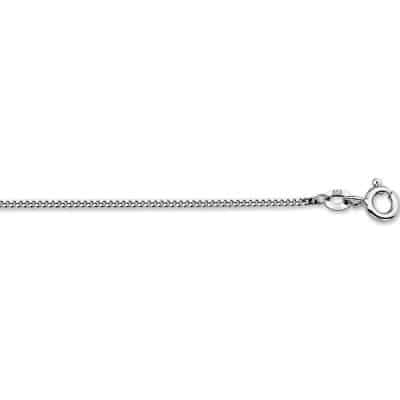 Collier Gourmet 1.2 mm 42 cm, witgoud